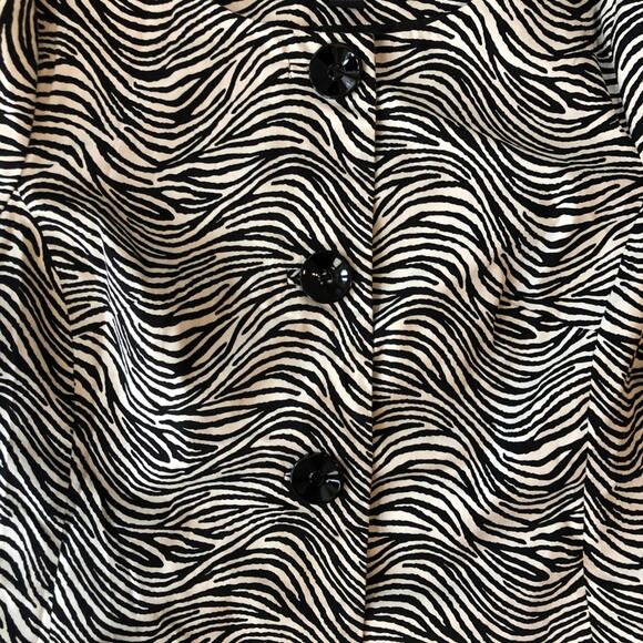 e.col.o.g.ie Zebra Print Button Down Blazer Jacket Coat Size 3X - Picture 3 of 7